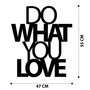 Wallity Do What You Love Metal Wall Decor Negro